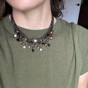 Multilayered Black Chain Necklace
